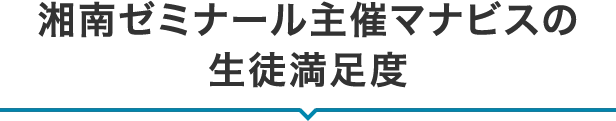 湘南ゼミナール主催マナビスの生徒満足度